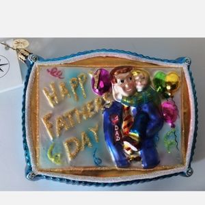 Christopher Radko Father's Day Ornament 5" Blown Glass